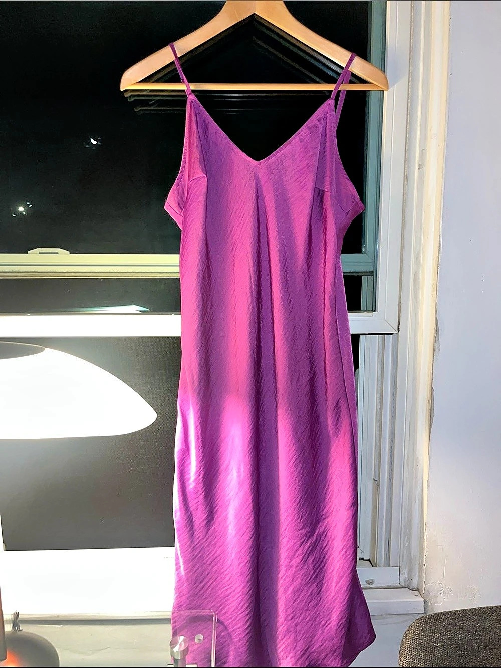 Magenta Sultry Slip Dress Size Small